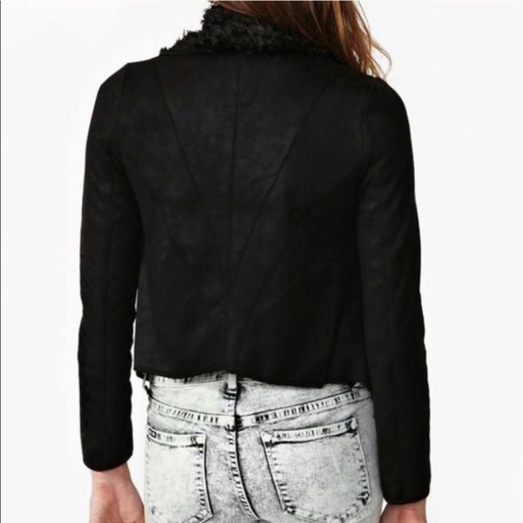 Circa early 2010s, Black Faux Fur Jacket By Piko 1988 from Need Supply Co, Sz L - Picture 3 of 8